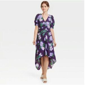 A New Day Women's Crepe Short Sleeve Midi Dress Size M NEW WITH TAG!